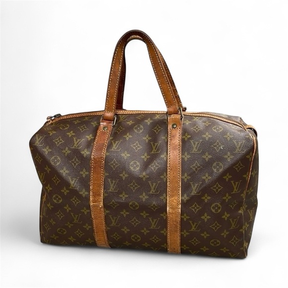 Vintage Louis Vuitton Monogram Sac Souple 45 Square Duffle Travel Bag Carryon - Picture 1 of 17